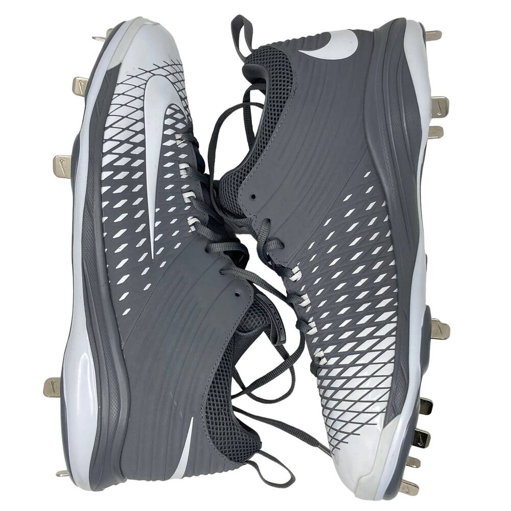 NEW Nike Air Trout 2 Pro Adult Men's 14 Black Baseball Cleats 807133 Gray/White